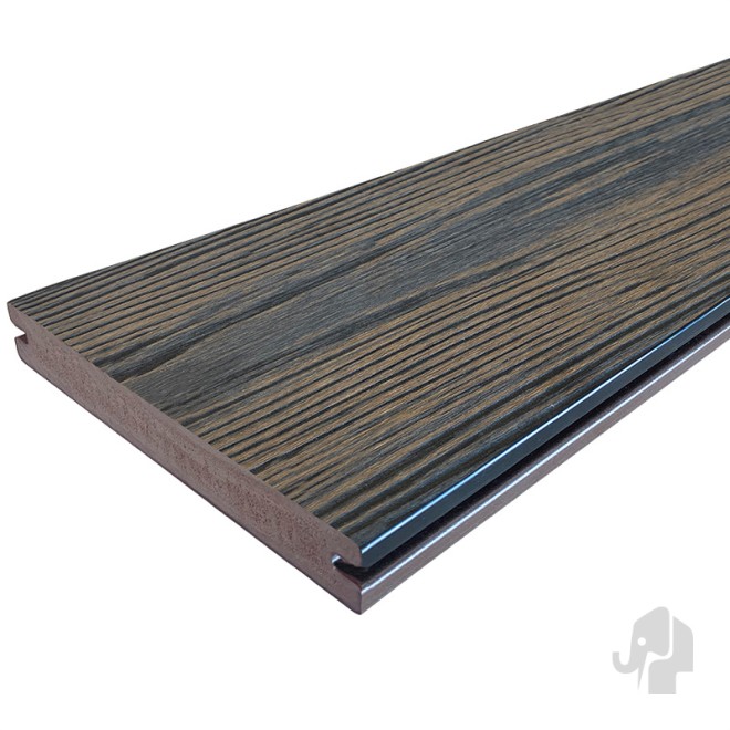 Elephant Driftwood Composiet Vlonderplank Massief Dark 24x190mm